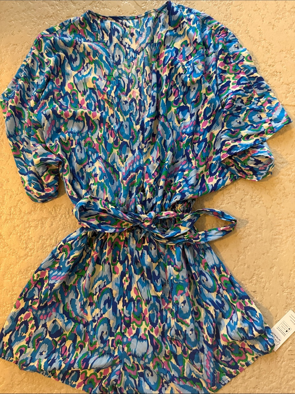 Cupshe Multicolor Blue Floral Print Romper